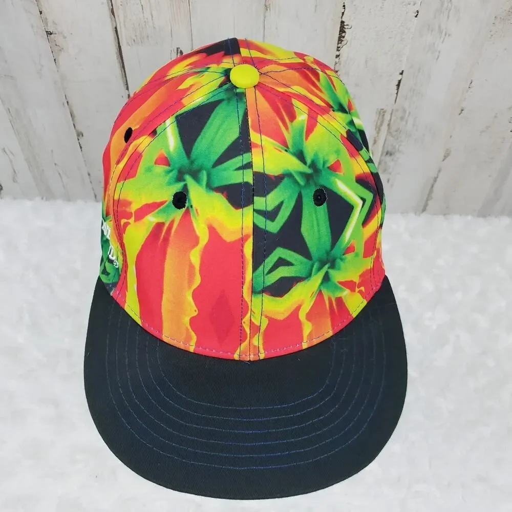 Jacobson Kings Island Tie Dye Snapback Cap Red Green OSFM